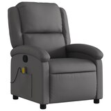 thumbnail of vidaXL Massagesessel Relaxsessel Echtleder Grau