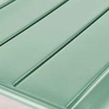 thumbnail of Poltrona reclinabile e poggiapiedi in metallo verde salvia