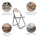thumbnail of Klappstuhl 6er-Set, klappbarer Gästestuhl, gepolstert, leicht und bequem, Belastbarkeit 100 kg, Beige/Schwarz, Raburg Paul
