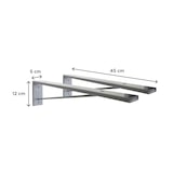 thumbnail of Plan de toilette suspendu pour vasque WILL - 60 cm - Ep. 12 cm + Equerres invisibles - Décor Chêne