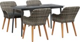 thumbnail of vidaXL 5-teilige Garten Essgruppe Grau Poly Rattan