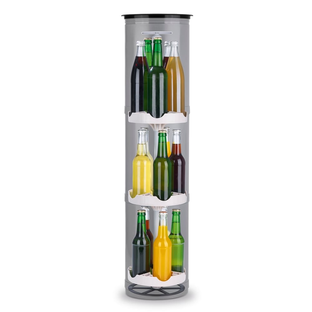 EASYmaxx Flaschenkühler Outdoor - Für bis zu 15 Flaschen - grau
