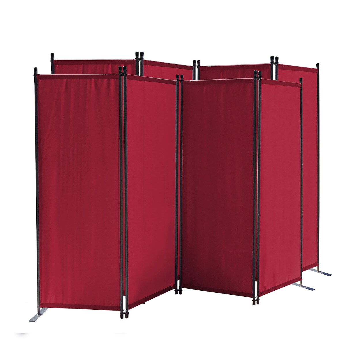 QUICK STAR 2x Paravent 4tlg. 220x165cm Rubinrot