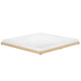 thumbnail of Niedriges Bodenbett 200x200 Kiefer natur, Niederflurbett, Futonbett, V-60.47K-20 Rollrost und Matratze inkl.