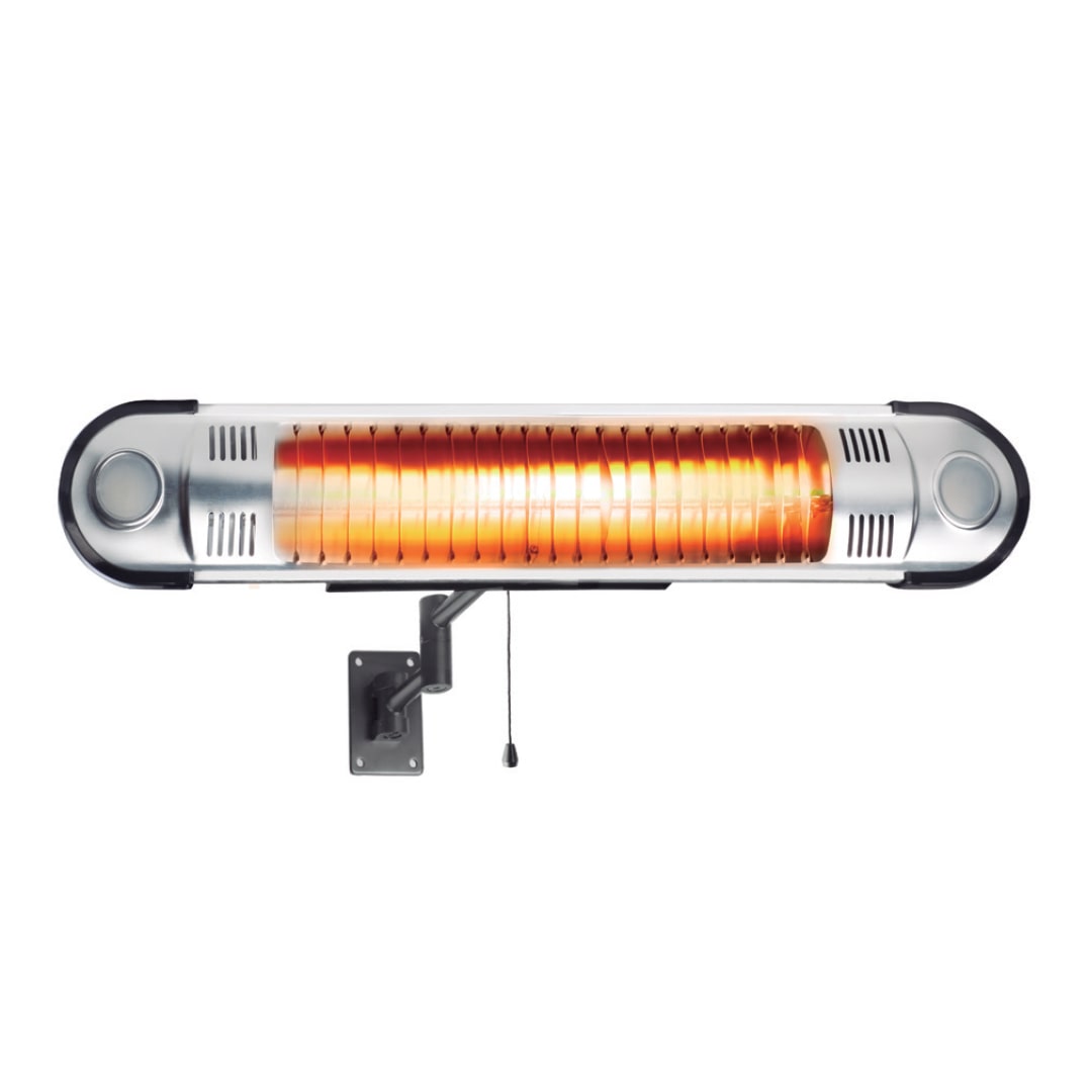 Elektrische Heizung zur Wandmontage, Alu, 1500 W