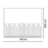 thumbnail of Textil Duschvorhang HEIDE 240 x 200 cm Weiß ink. 15 Ringe