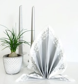 thumbnail of Airlaid Serviette Romantique in Silber, 40 x 40 cm, 50 Stück - APARTina