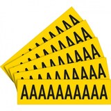 thumbnail of Aufkleber I Selbstklebende Buchstaben A, gelb/schwarz, Folie, Schrifthöhe 25mm, 5Bogen/VE, 10/BOG