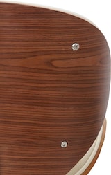 thumbnail of Barhocker Foxrock, Barstuhl, Holz Bugholz Retro-Design ~ Walnuss-Optik, Kunstleder creme