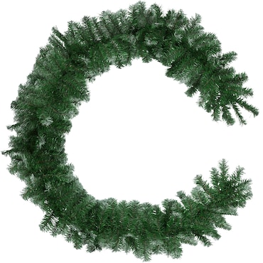 tectake Coroa de natal verde com pontas brancas 2,7m  Verde