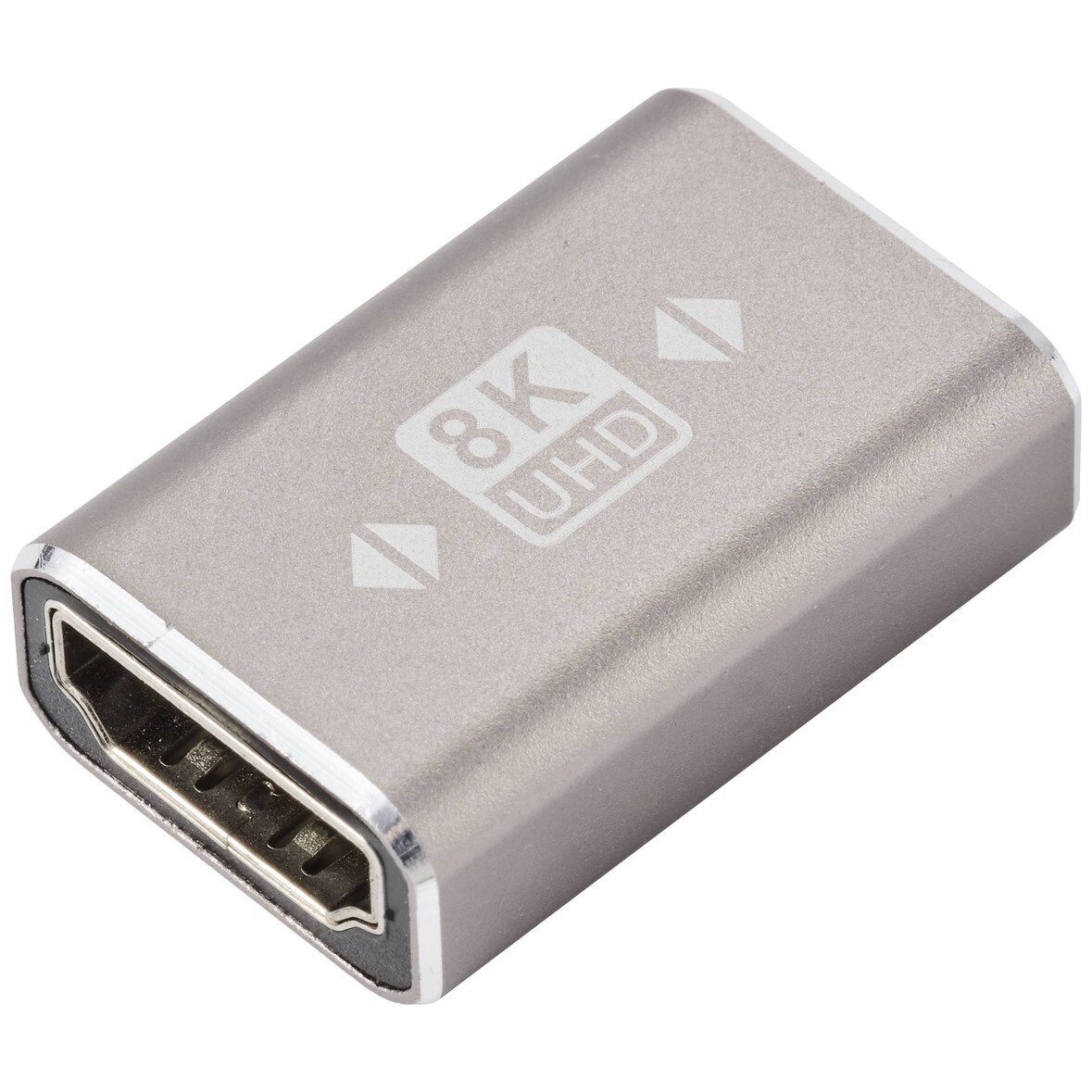 SpeaKa Professional SP-11301992 HDMI Adapter [1x HDMI-Buchse - 1x HDMI-Buchse] Grau UHD 8K @ 60 Hz,