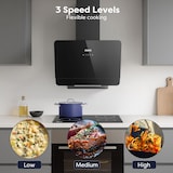 thumbnail of CIARRA Campana de cocina, Campana extractora inclinada, A+ 580m³/h 60cm, recirculación y extracción de aire VM6765CB