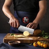thumbnail of Hezhen - Japans ZDP-189 Damascus poederstalen Nakiri - X09 Series