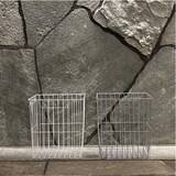 thumbnail of Papierkorb, Gitterkorb, Abfalleimer, 25 Liter, zum Hängen und Stellen : Farbe - Edelstahl (glänzend)