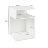 thumbnail of COSTWAY Mesa lateral de madeira, 3 níveis, mesa de sofá, mesa de cabeceira, moderna, para sala de estar e quarto