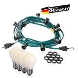 thumbnail of Illu Party Garten Lichterkette für Außen 20m grün 20x E27 LED Tropfenlampen opal