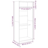 thumbnail of vidaXL Kleiderschrank Räuchereiche 80x50x200 cm Holzwerkstoffs