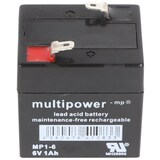 thumbnail of Multipower MP1-6 Akku PB Blei, 6 Volt 1000mAh, Anschluss 4,8m
