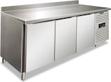 thumbnail of KLIMAITALIA Edelst.-Gefriertisch 3 Türen & Spritzschutz. Abtau auto. T° -22°C/-18°C. Dim. LxWxH 179,5x70x96 cm. CXF3200BT
