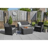 thumbnail of Allibert Corona Loungeset 4-teilig mit Tisch/Kissenbox anthrazit - Rattanoptik, wetterfest