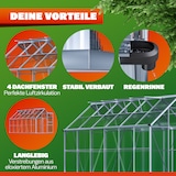 thumbnail of GARDEBRUK® Gewächshaus Aluminium 7,2m² 380x190cm inkl. 4 Dachfenster