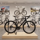thumbnail of Relaxdays Fahrradständer Boden, für Reifenbreite bis 2,5", Fahrrad Ausstellungsständer, Vorder- & Hinterrad, schwarz