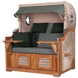 thumbnail of Strandkorb - bene living - Ammersee Grande XL Teak Bullauge - PE shell - Modell 504 - 2,5-Sitzer inkl. Liftersystem