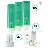 thumbnail of KOMPLETT-SET Duscherlebnis 12x425ml verschied. Düfte, 1x300ml Intim Reinigungsschaum+ 5x Wandhalterung : Duftnote - Fresh Mint: Minze, Teebaum, Farbe