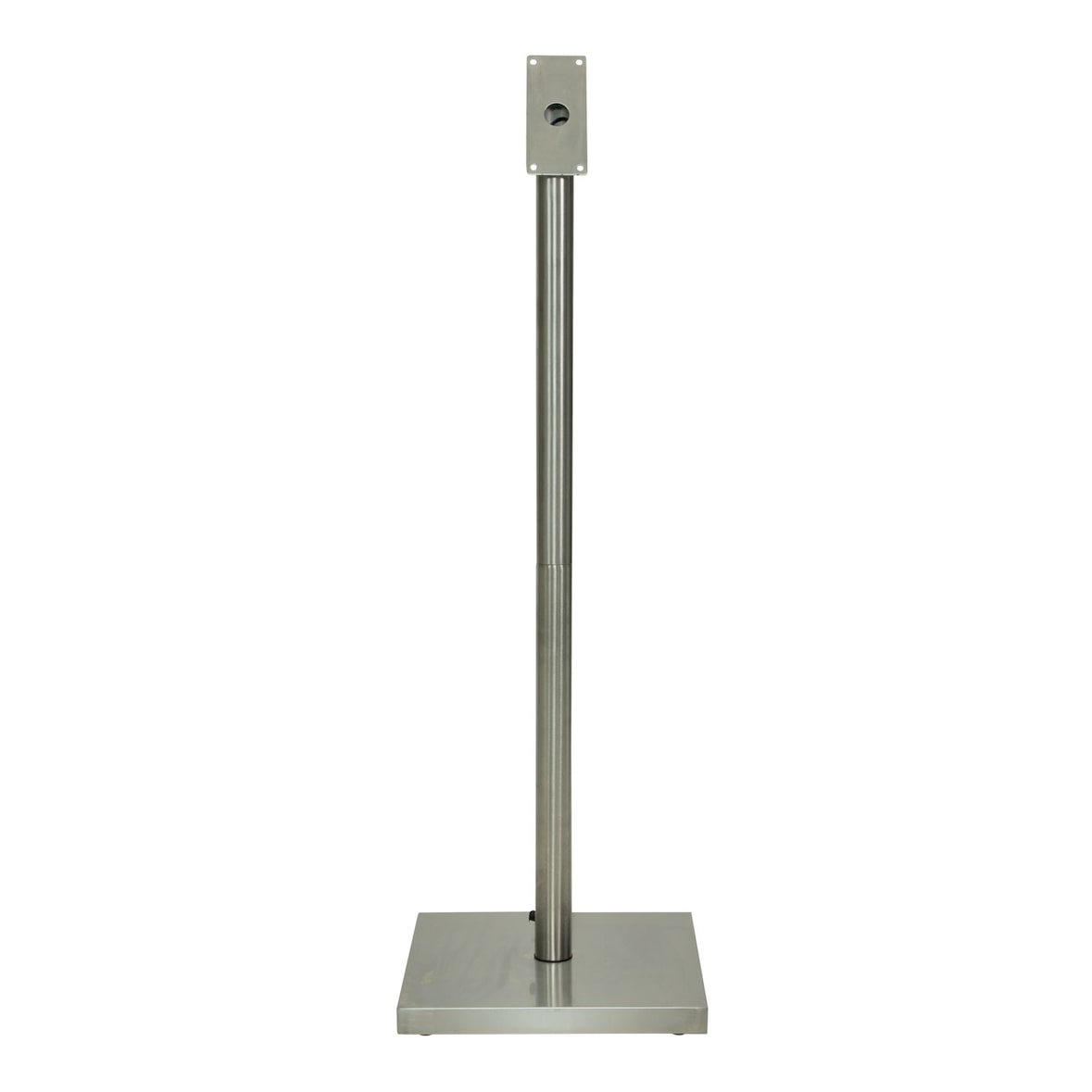 Securit® VisionStable - Ensemble Inox Pied & Socle Universel pour Présentoir Menu VisionClair, GlassStar, 125cm