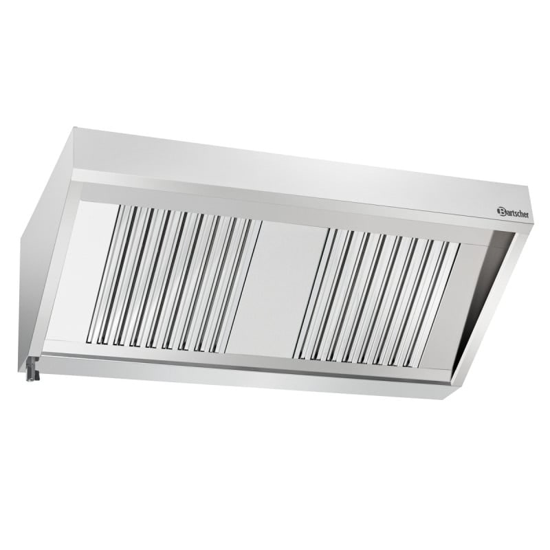 Campana extractora mural, CNS, sin motor, 1400x700x450(h)mm.