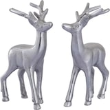 thumbnail of Deko Figur Hirsch VE 8x 2 Stück Tischdekoration Tierfigur Metall Weihnachtsdeko : silber
