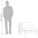 thumbnail of vidaXL Tuinbank 2-zits met kussens en voetenbank