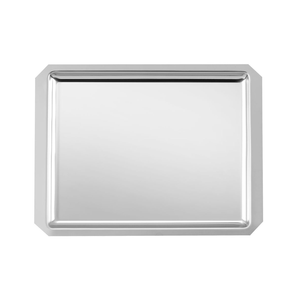 STELLINOX plateau inox à pans coupés 35 x 27 cm H 1,5 cm inox 18 %