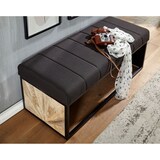 thumbnail of Sitzbank FineBuy Polsterbank Schwarz 105 cm Bettbank Schlafzimmer Flurbank Stoff