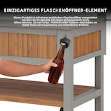 thumbnail of Merax Outdoor Küchenschrank mit Spüle und Wasserhahn, Gartenschrank mit Handtuchhaken, integrierter Flaschenöffner & verstellbaren Regalböden, Grau