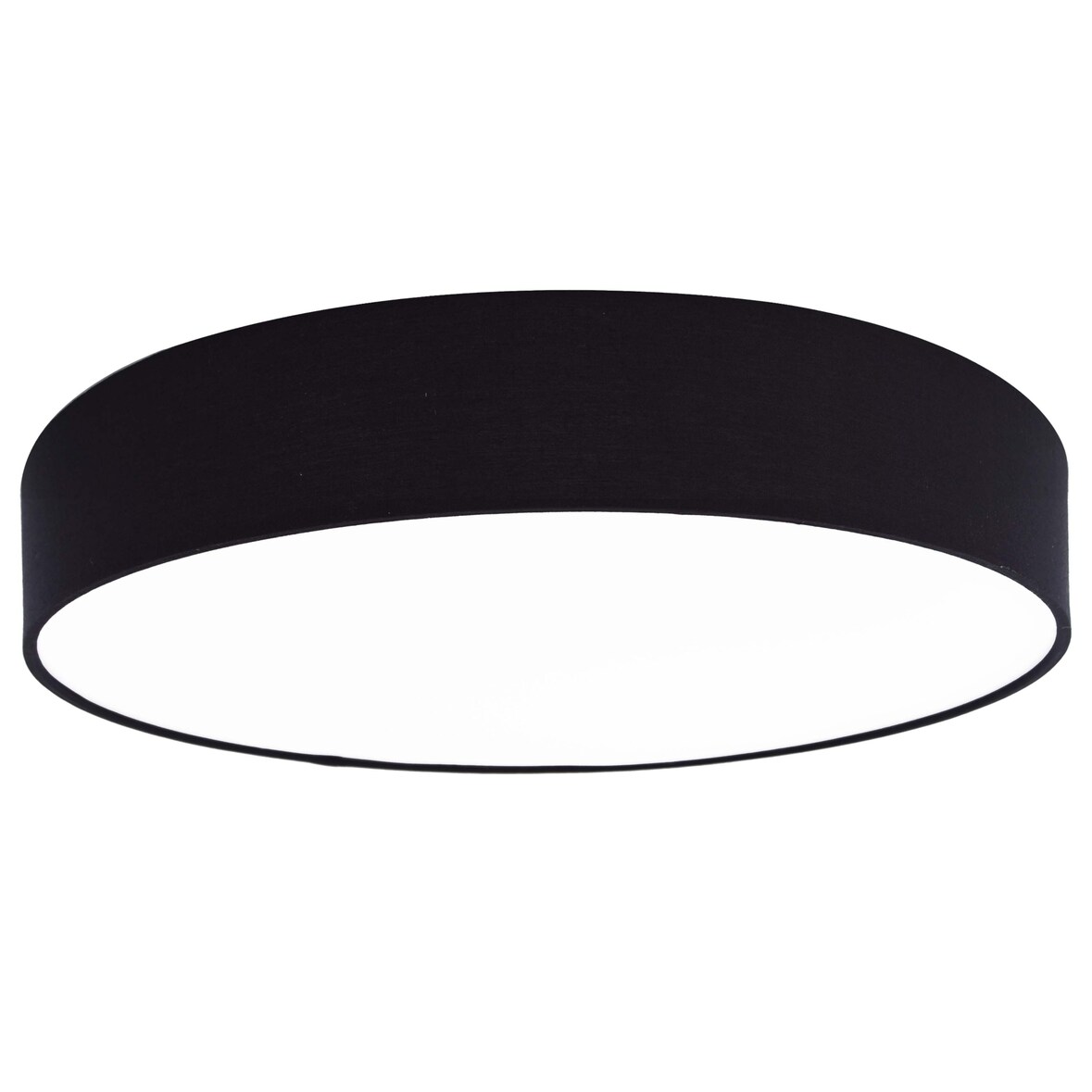 Plafón led Moon,circular con pantalla textil, negro-blanco, diámetro 600mm, 55W,Temperatura de color: 3000 - 4000 - 6000 K