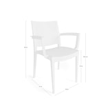 thumbnail of METRO PROFESSIONAL Silla apilable con reposabrazos Gastro Iluna, plástico, blanco