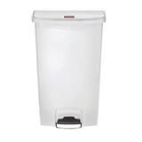 thumbnail of Poubelle à pédale frontale large Slim Jim Step-On Rubbermaid blanche 68L