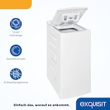 thumbnail of Exquisit Waschmaschine 7,5kg, Toplader, Waschmaschine schmal, Energieklasse A, 1200 U/Min, Startzeitvorwahl, Kurzprogramm, LTO1207-030A weiss