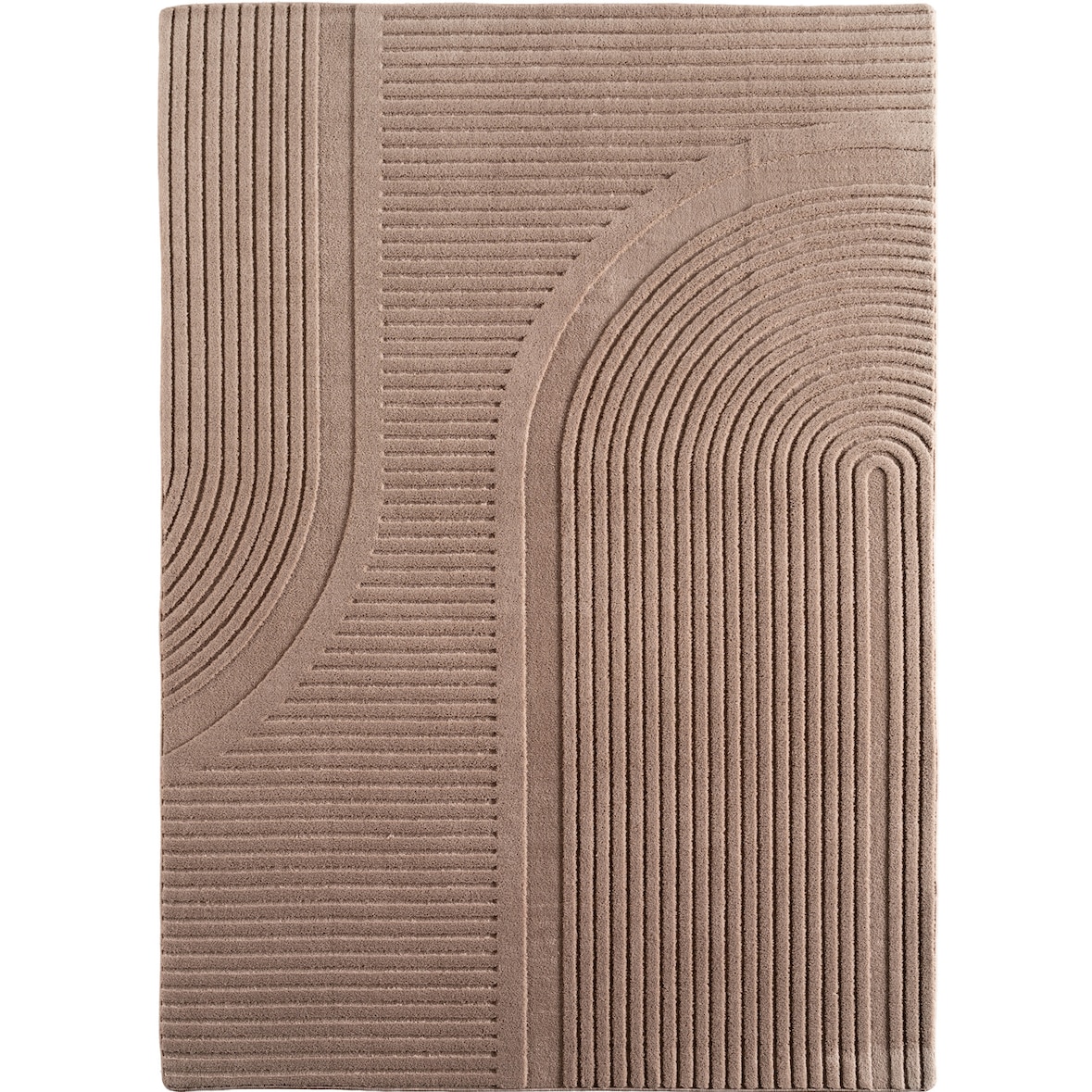 Teppich Waschbar Bohemian Modern Esszimmer Flur Beige 200x290 cm OEKO-TEX Fußbodenheizung geeignet Gekettelt – LAVAREDO von Kadima Design