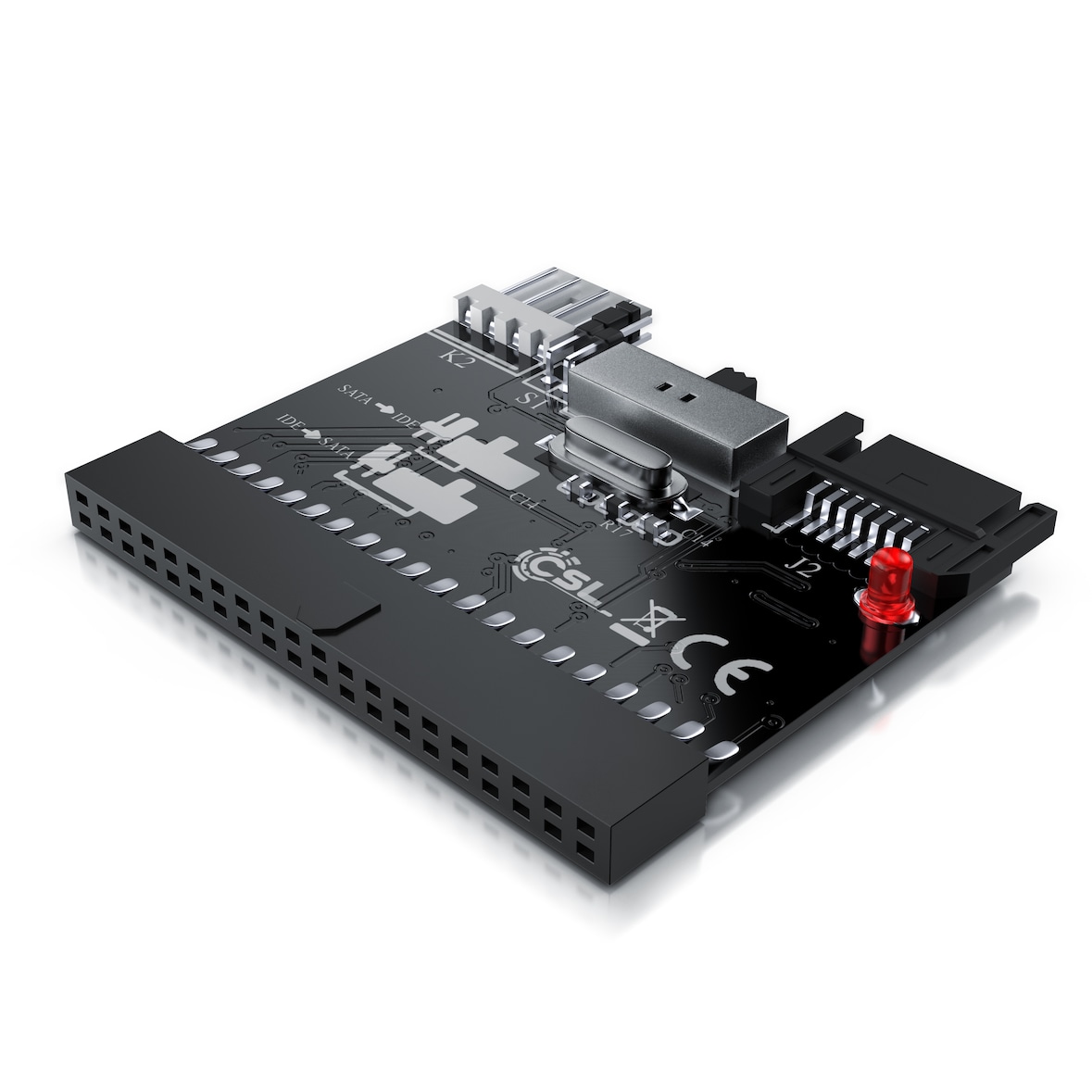 CSL Adapter IDE zu SATA, Bidirektionaler Konverter für HDD, DVD