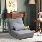 thumbnail of HOMCOM Poltrona Letto 3 in 1 Chaise Longue e Divano da Terra Grigio