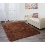 thumbnail of Tapete HWC-F69, tapete felpudo de pelo comprido, tecido/têxtil macio e fofo 230x160cm ~ castanho escuro