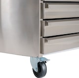 thumbnail of Romux® Pizzatisch 1 Tür und 7 Schubladen 150x80 cm mit Arbeitsfläche aus Granit mit Umluftkühlung | Pizzakühltisch aus Edelstahl