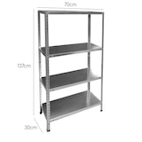 thumbnail of Wellhome Metallregal mit 4 Böden 70x37x137 cm