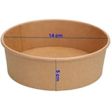 thumbnail of 50 Stück Kraft Salatschalen mit Deckel Kraftpapier Schalen Box - 500 ml