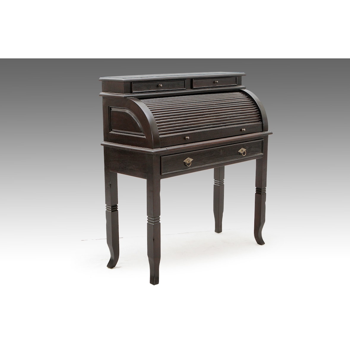 SIT Möbel secretaire met rolluik | Acaciahout antiek afwerking | 4 laden, 5 vakken | B 100 x D 41 x H 106 cm | 09840-30 | Serie SAMBA