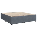 thumbnail of vidaXL Boxspringbett mit Matratze Dunkelgrau 180x200 cm Samt