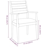 thumbnail of vidaXL Esszimmerstühle mit Kissen 2 Stk. Braun Massivholz Gummibaum