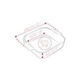 thumbnail of PEUGEOT Keramik Auflaufform APPOLIA 28cm Quadratisch Schiefergrau Spülmaschinenfest